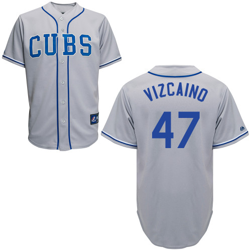 Arodys Vizcaino #47 Youth Baseball Jersey-Chicago Cubs Authentic 2014 Road Gray Cool Base MLB Jersey